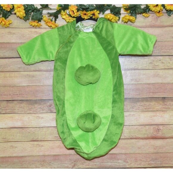 Infant 0-6 Months Pea Pod 1 Piece Bag Bunting Costume Halloween Baby Photos - Picture 1 of 11